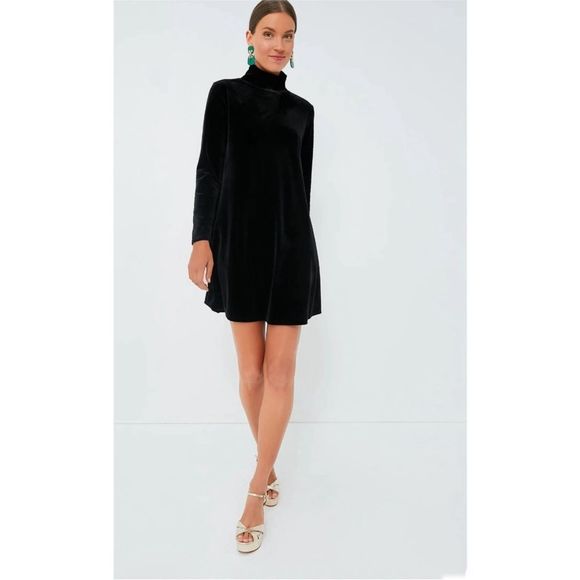 NEW Pomander Place Tuckernuck Black Velvet Mottershead Dress - Picture 5 of 10